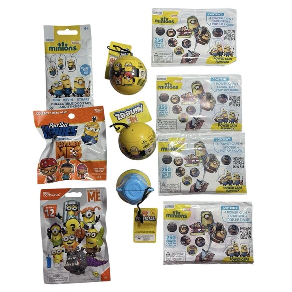 DESPICABLE ME Mineez Minions Lot Blind Bags Glow In Dark Heros Mega Construx New - Picture 10 of 10